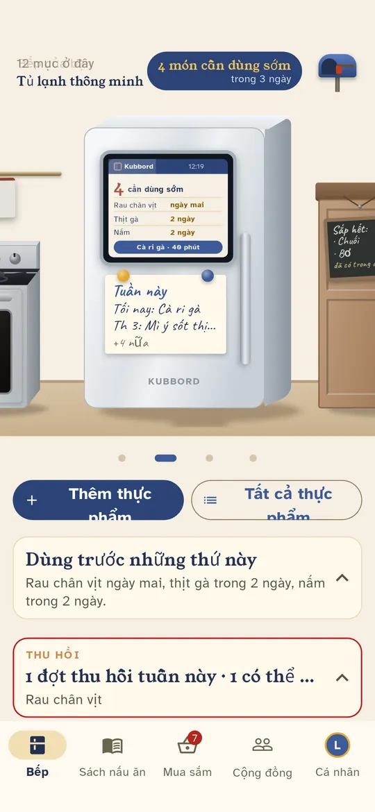 Tủ lạnh cho biết bạn nên ăn gì trước và nên nấu món gì với nguyên liệu đó.