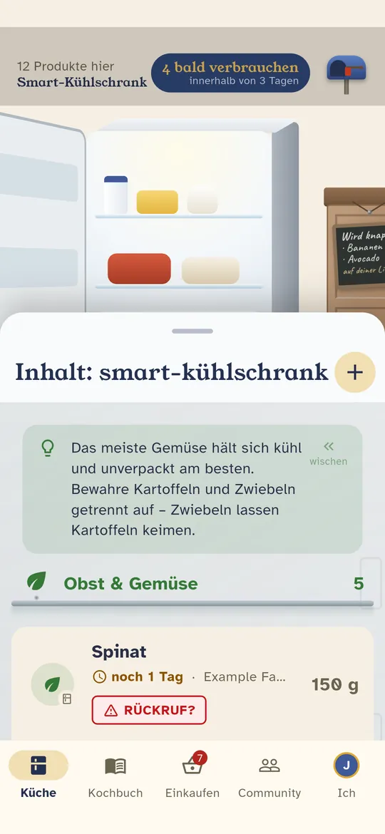 Tippe auf eines, um es zu öffnen. Ziehe die Liste hoch für den ganzen Bildschirm.