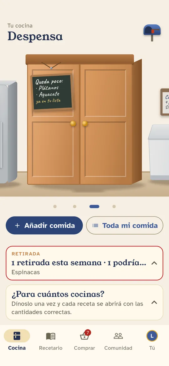 La despensa vigila de qué queda poco.